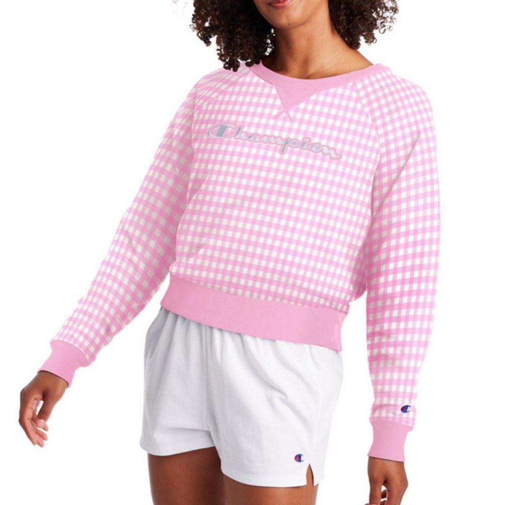 NEW Champion Pink French Terry Crew M